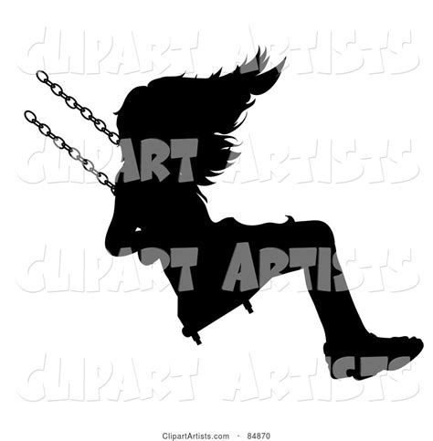 Silhouetted Girl On A Swing Clipart By Rogue Design And Image Pamela