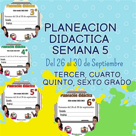 Planeacion Didactica Semana Cuarto Quinto Y Sexto Grado Primaria My