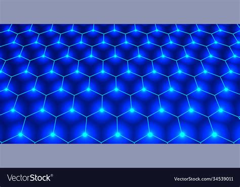 Futuristic Hexagon Pattern Abstract Blue Texture Vector Image