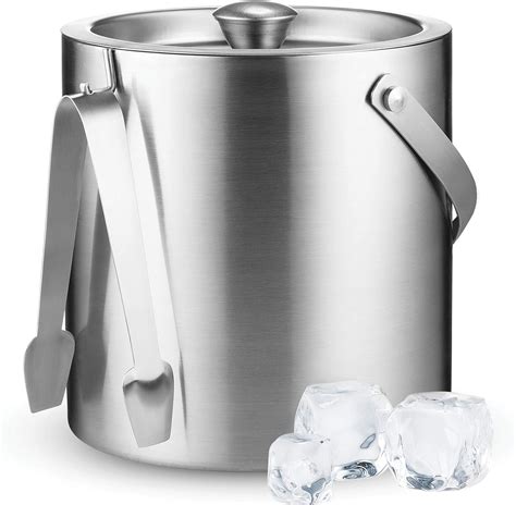 High Grade Stainless Steel Ice Bucket With Lid And Tongs 28 Litre