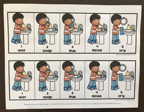 Teach Your Child To Wash Hands Free Printable Printable Parents