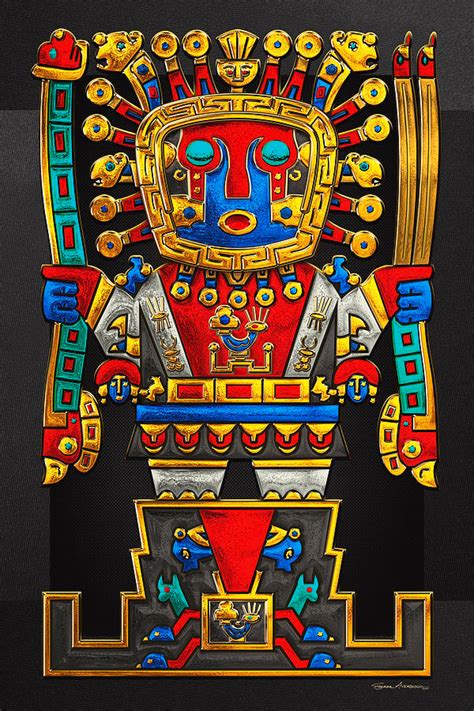 Inca Empire Digital Art Incan Gods The Great Creator Viracocha On