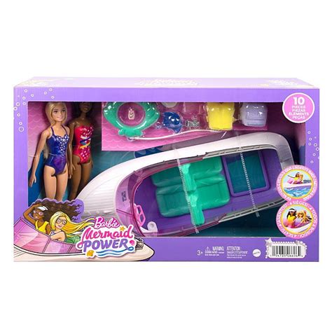 Barbie Mermaid Power Boat With 2 Dolls Toys And Character George At Asda