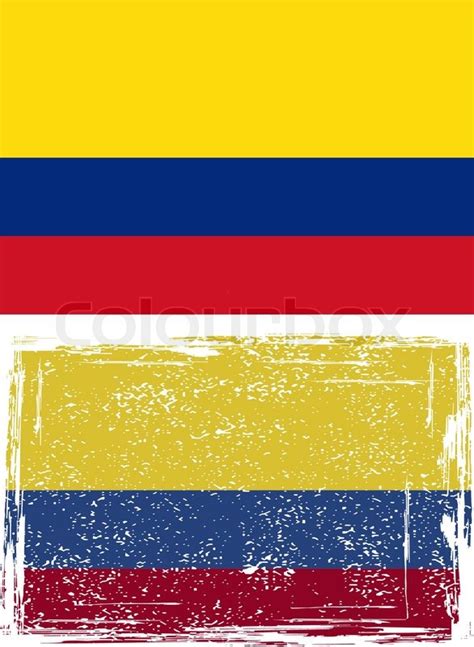 Colombian Grunge Flag Vector Stock Vector Colourbox