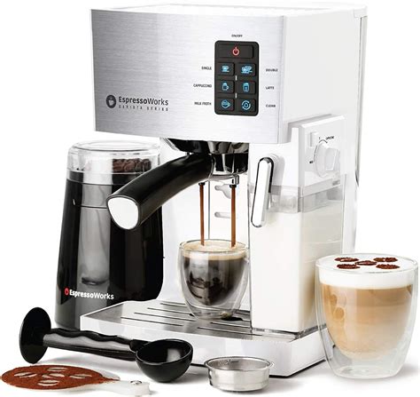 Espressoworks 10pc All In One Barista Bundle Espresso Machine