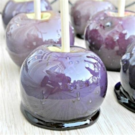 Puple Candied Apples Candy Apples Candied Sugar Is Sweet