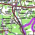 Topographische Karte 1:500.000 von Rosenheim und Umgebung