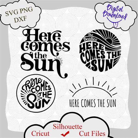 Here Comes The Sun Svg Sunshine Svg Sun Svg Here Comes Th Inspire