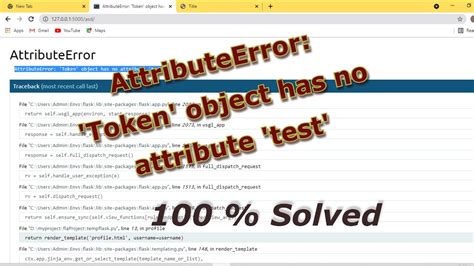 Attributeerror Token Object Has No Attribute Test Solved Youtube
