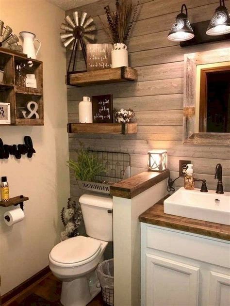 Perfect Rustic Farmhouse Bathroom Design Ideas 45 Sweetyhomee