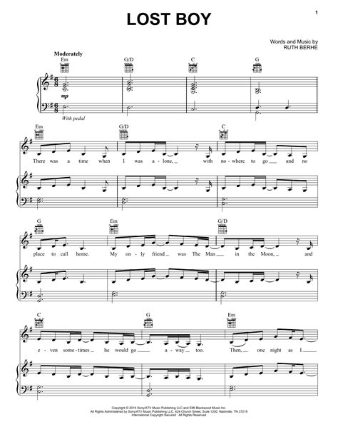 One of our services to the music community is the retrieval of out of print and donated classical sheet music and putting it online free for the public. Lost Boy | Sheet Music Direct