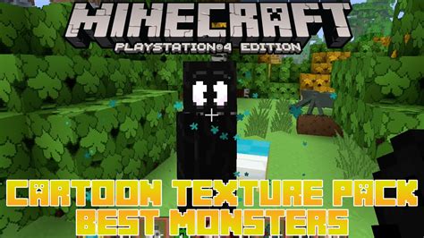 Minecraft Ps4 Cartoon Texture Pack Review Best Monsters