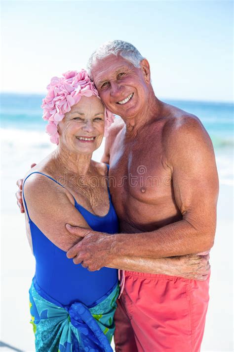 Cute Mature Couple Hugging On The Beach Stock Image Image Of Activities Relationship 68296841