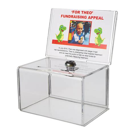 Acrylic A6 Donation Box Ecl Plastics