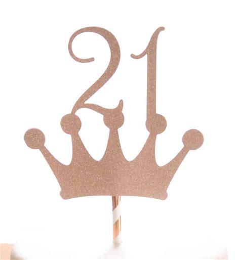 21st Birthday Crown Topper Enfete Party Supplies