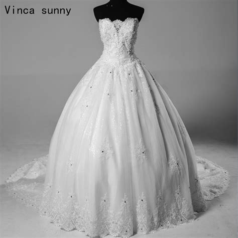 Vinca Sunny Sweetheart Applique Lace Vintage Bridal Wedding Dress 2018 Princess Arab Bride