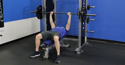 Smith Machine Bench Press Video Exercise Guide And Tips