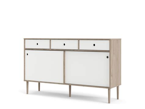 Rome Sideboard 2 Sliding Doors 3 Drawers In Jackson Hickory