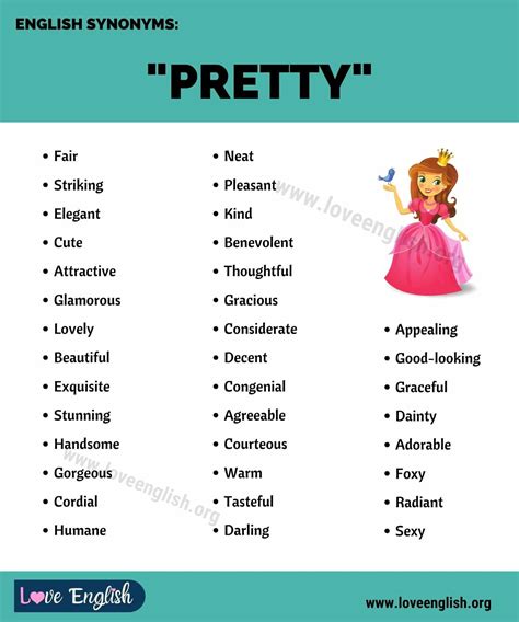 Another Word For Pretty 30 Useful Synonyms For Pretty In English
