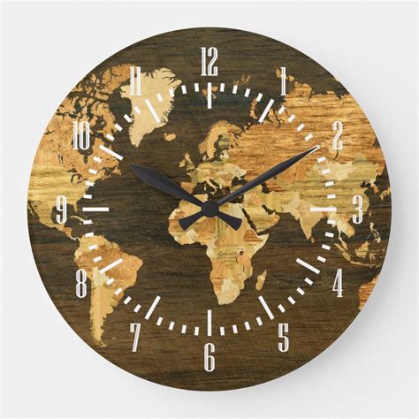 Top World Map Wall Clock Large Ceremony World Map With Major Countries