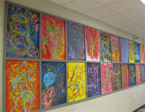 Middle School Art Lessons Pollock Influence Middle School Art