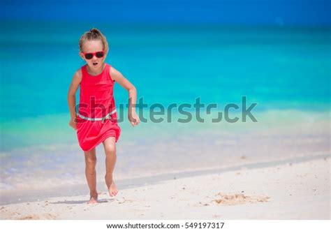 Cute Little Girl Beach During Tropical Stock Photo 549197317 Shutterstock