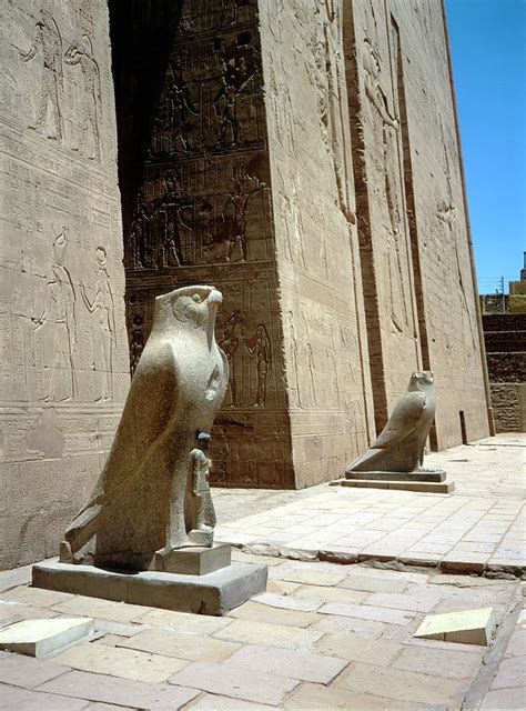 Ancient Egyptian Statues Of Horus Photograph By Robert Brook Science Photo Library Pixels Merch