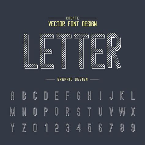 Lettertype En Alfabet Vector Lijn Letter Lettertype En Nummer Ontwerp