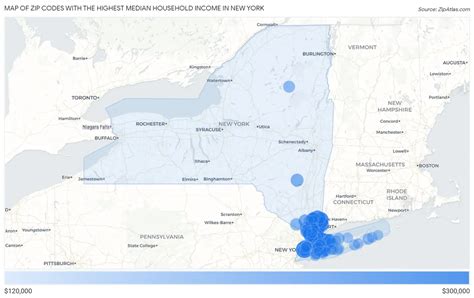 Highest Median Household Income In New York By Zip Code Zip Atlas