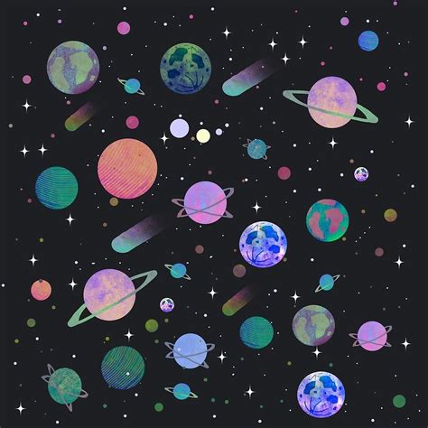 Planets Aesthetic Easy Space Drawings Droama