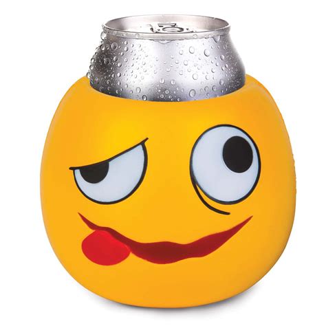 Drunk Emoji Face Beer Can Cooler