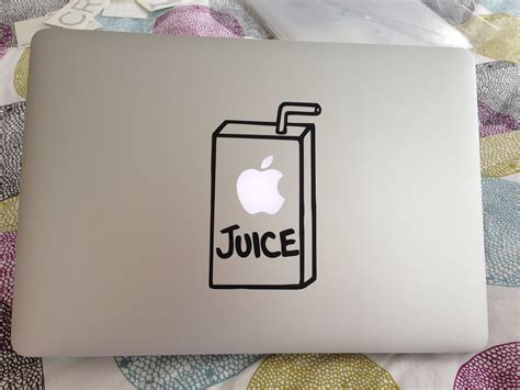 Macbook Pro Decal Apple Juice So Cute Macbook Pro Decal Mac Decals