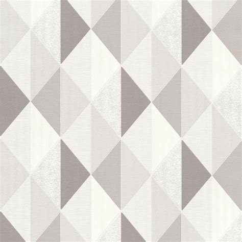 I Love Wallpaper Tate Geometric Triangle Wallpaper Grey