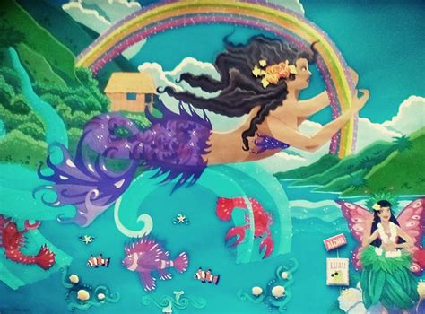 Hawaiian Rainbow Mermaid By Flapperfoxy On Deviantart