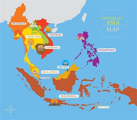 what are the five regions of asia worldatlas