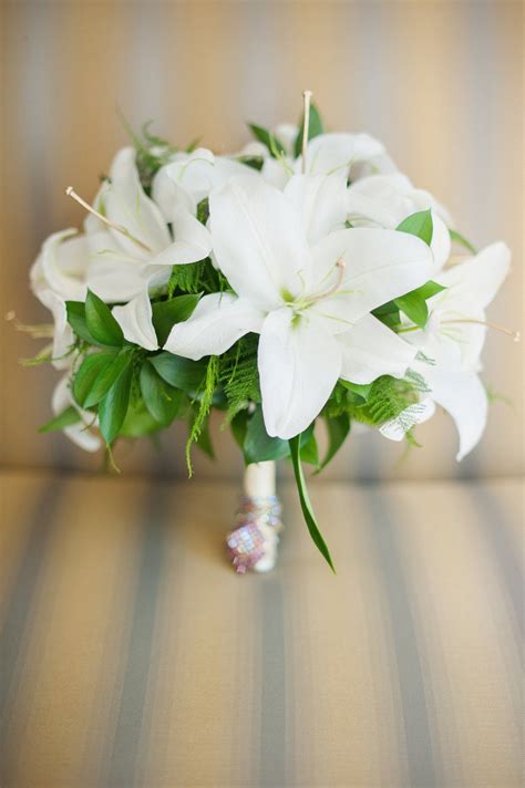 White Lily Bridal Bouquet