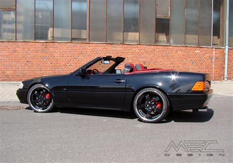 Steering wheel in this car is on the left. Mercedes Benz R129 SL Sport springs by Mec Design
