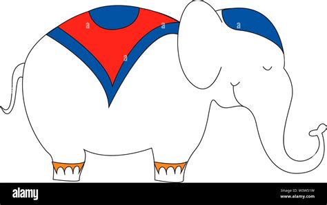 Elephant In Suit Illustration Vector On White Background Stock Vector