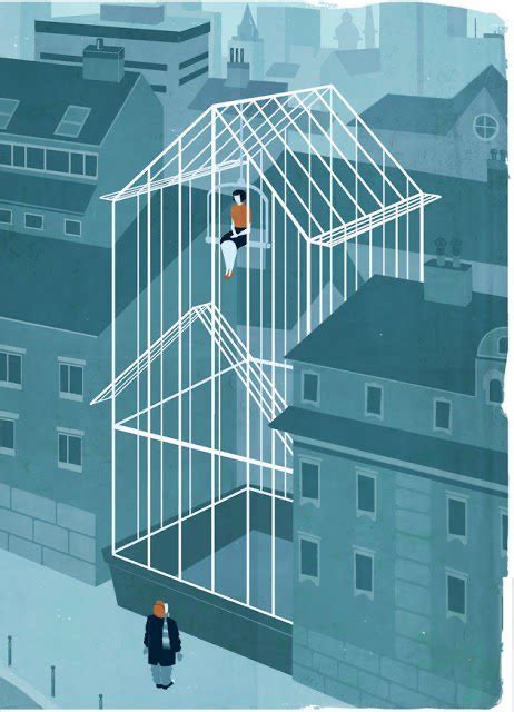 Agoraphobia is an anxiety disorder characterized by symptoms of anxiety in situations where the person perceives their environment to be unsafe with no easy way to escape. Las ilustraciones de Emiliano Ponzi | Ilustraciones, Cultura y Arte