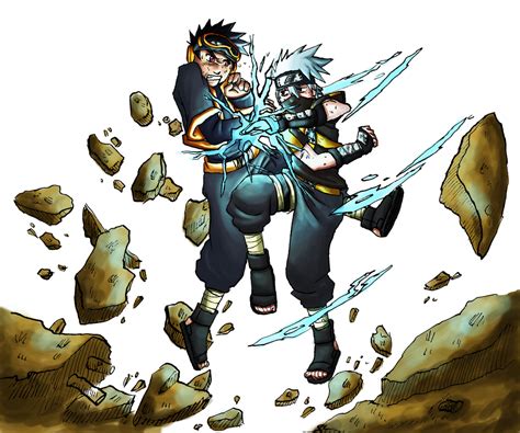 Obito Vs Kakashi Coloured By Shabaku On Deviantart