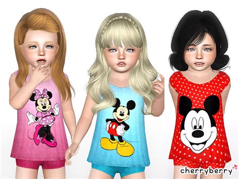 Cherryberrysims Minnie And Mickey Mouse Outfit