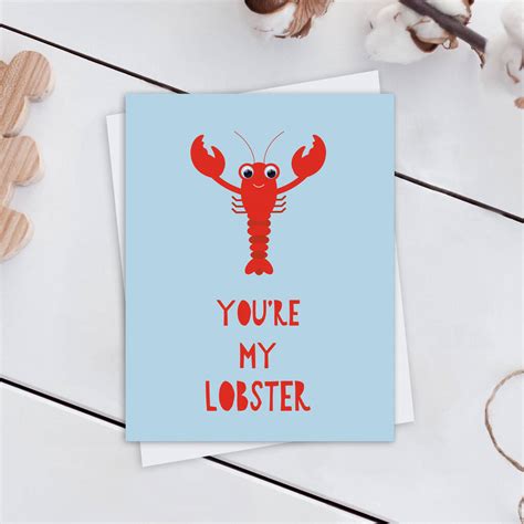 Youre My Lobster Valentines Card By Stripeycats