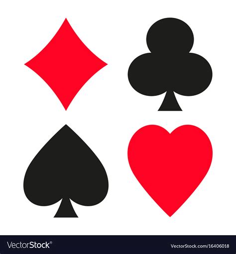 Show off your brand's personality with a custom playing card logo designed just for you by a professional designer. Set of symbols of playing cards suit Royalty Free Vector