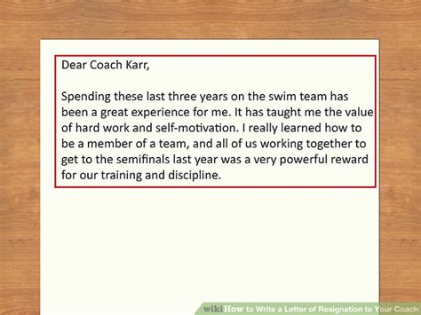 I just felt that fellow coaches especially young coaches need to constantly work on their game. 5 Ways to Write a Letter of Resignation to Your Coach ...