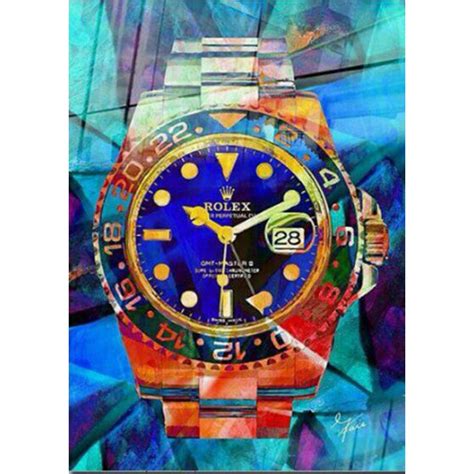 Hand Painted Oil Painting Wall Abstract Art Wristwatch