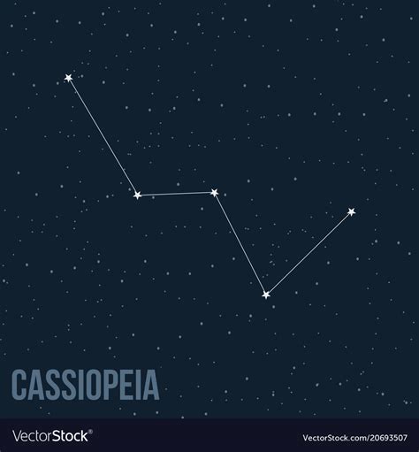 Constellation Cassiopeia Royalty Free Vector Image