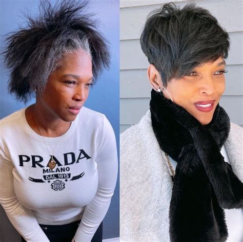 Chic Feathered Pixie For Natural Hair Black Women Short Hairstyles