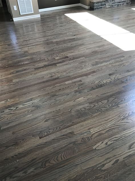 Red Oak Floors Stained With Classic Gray Hardwood Floor Colors Oak