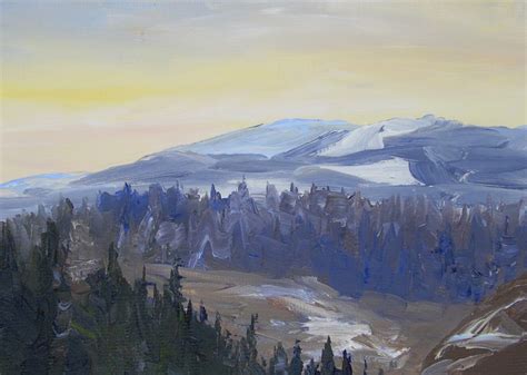 Original 5x7 Sunset Oil Painting Small Unframed Landscape