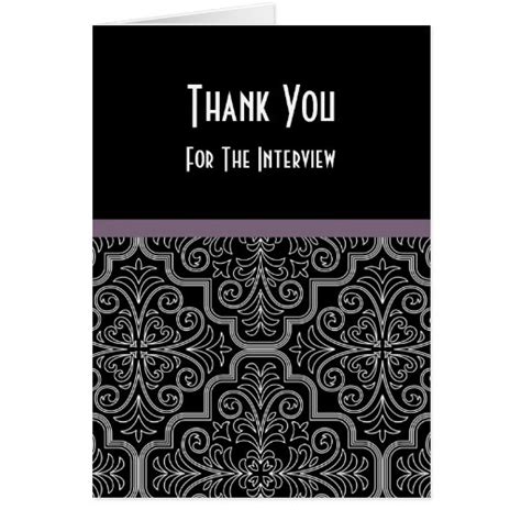 Formal Interview Thank You Card Zazzle